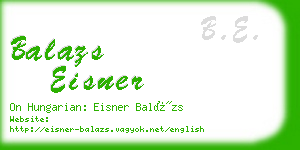 balazs eisner business card